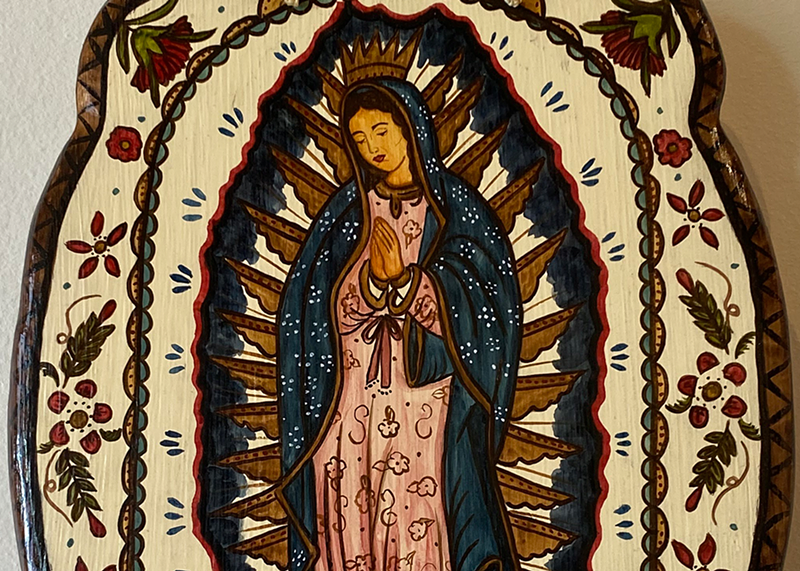 Image: a santos of virgin mary