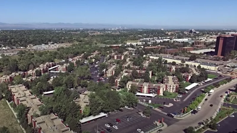 Image: A bird's eye view of southeast Denver.
