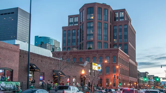 Blake street in downtown denver on St Patricks day