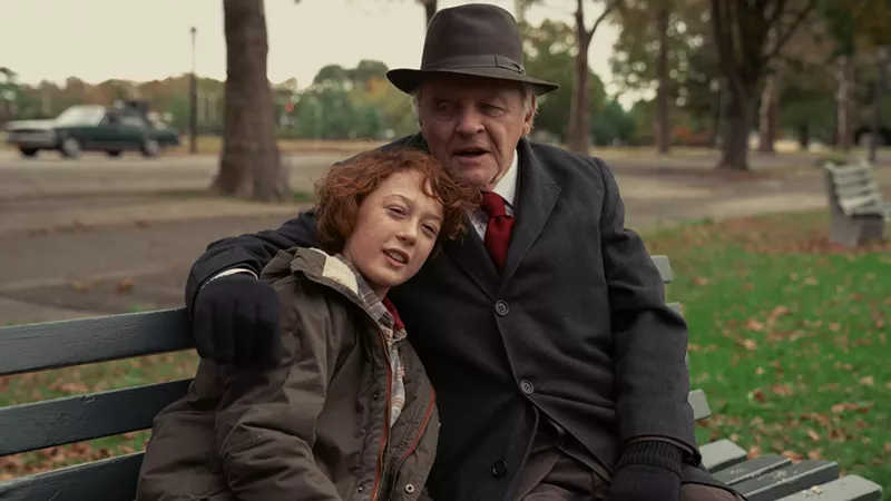 Image: Anthony Hopkins and Banks Repeta star in Armageddon Time, the opening-night feature at the 2022 Denver Film Festival.