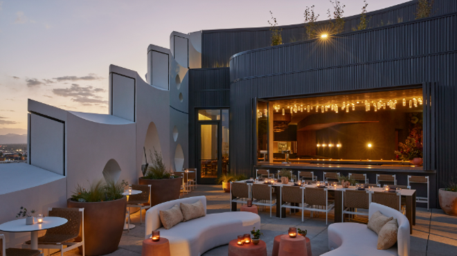a rooftop bar