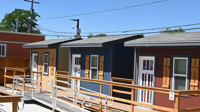 Small shed-like houses are part of the La Paz micro-community.