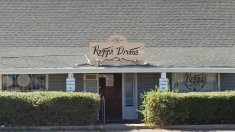 Image: exterior of Rupp's Drums in Denver