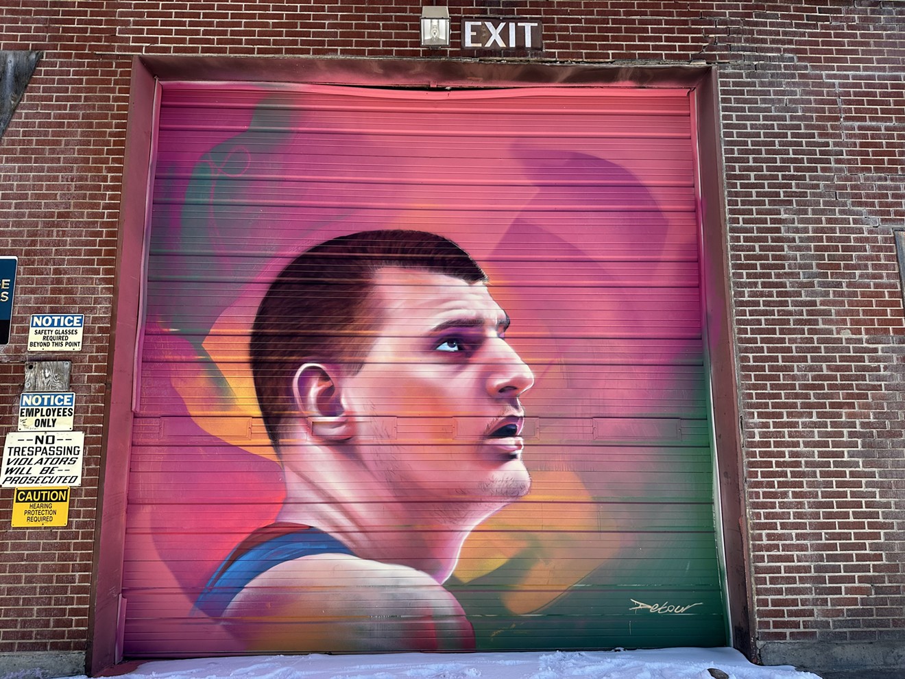 Detour's new mural of Nikola Jokic popped up in Five Points last weekend.