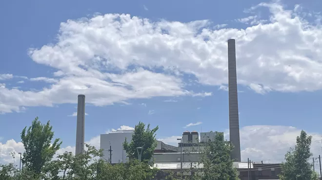 The Zuni Generating Station from Raices Brewing Company in Denver, Colorado.