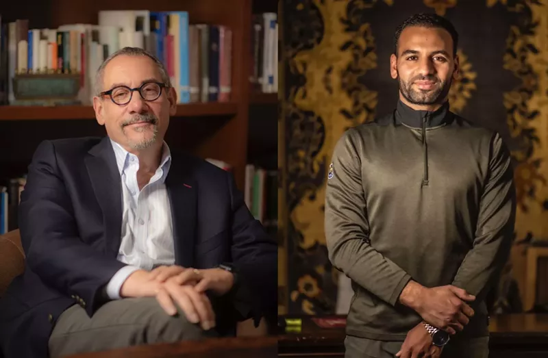 Image: Rabbi Joseph Black and Imam Muhammad Kolila posing for pictures.