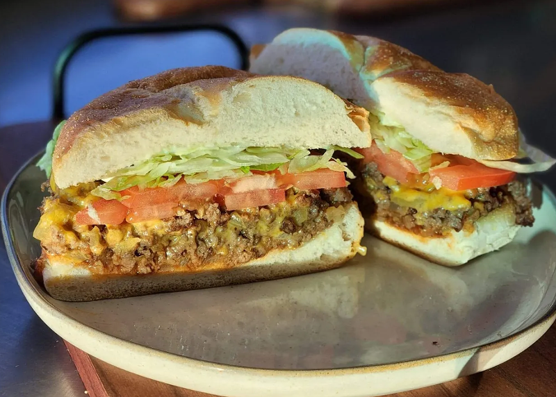 A classic chopped cheese from Big Apple Bodega.