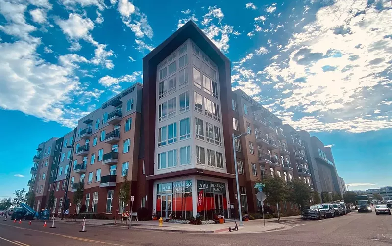 Image: AMLI Denargo Market in RiNo was the first large-scale building to earn a residential rental license.