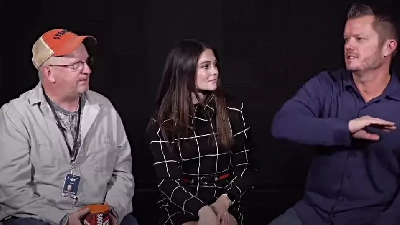 Image: Darren "D-Mac" McKee, host Rachel Vigil and James Merilatt as seen in an episode of the Denversports.com program Coffee Break.