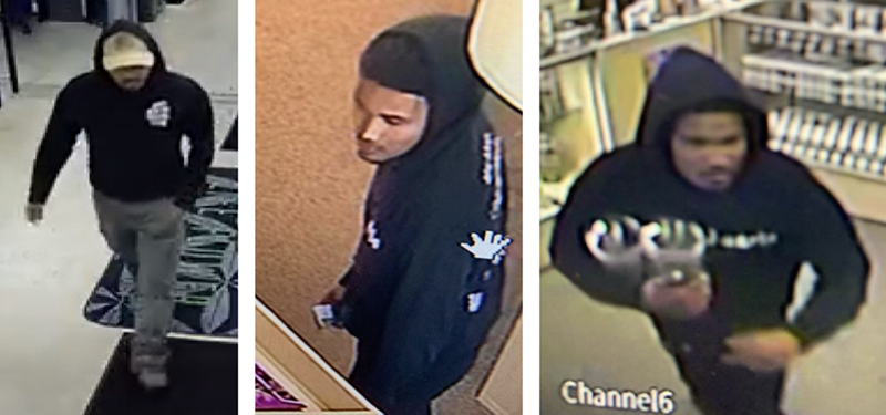 Image: Surveillance footage of an alleged marijuana thief