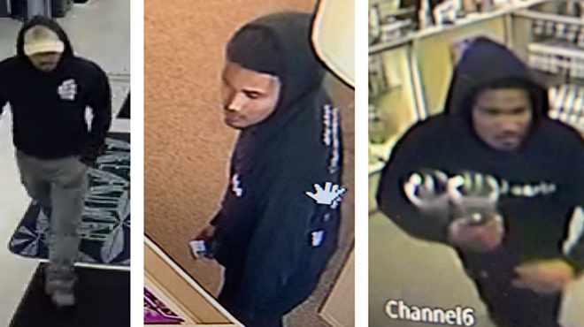 Surveillance footage of an alleged marijuana thief