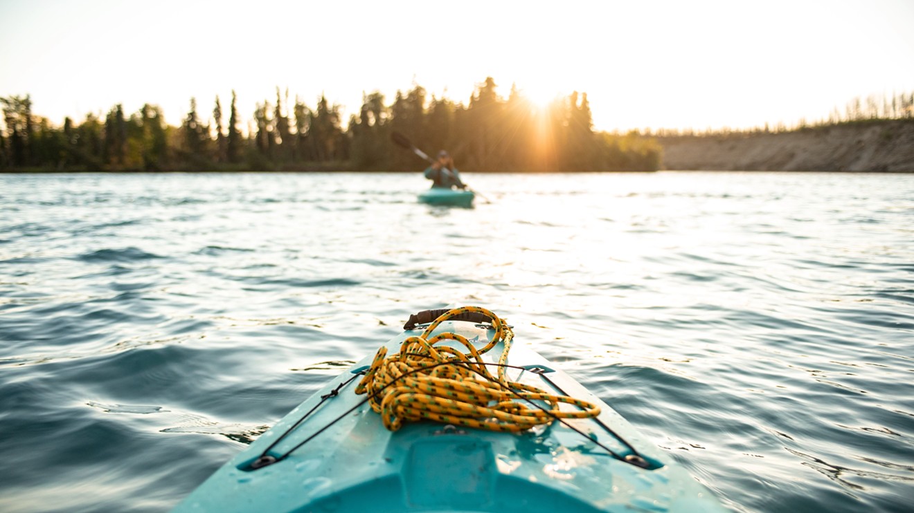 Explore mountain lakes by kayak this summer.