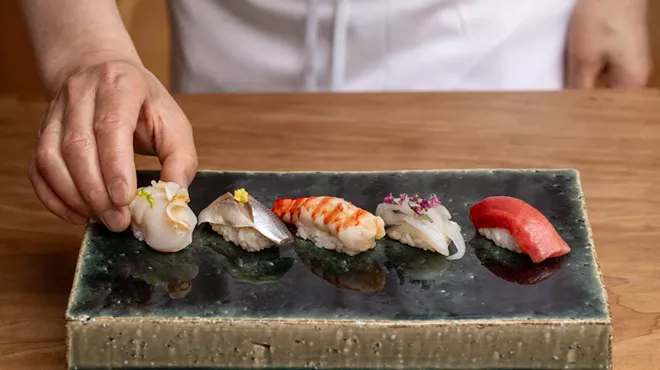 Five sushi varieties from Kizaki