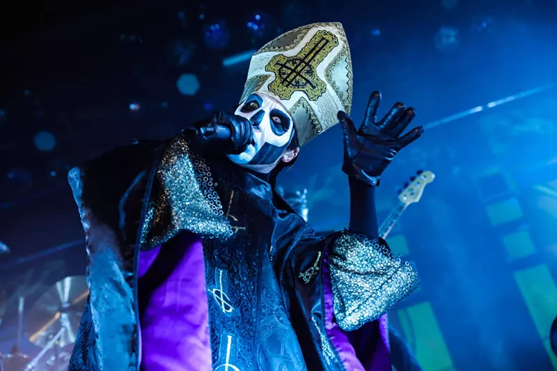 Image: Ghost co-headlines the Ball Arena with Volbeat on Wednesday.