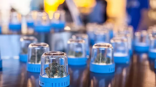 jarred marijuana samples at dispensary