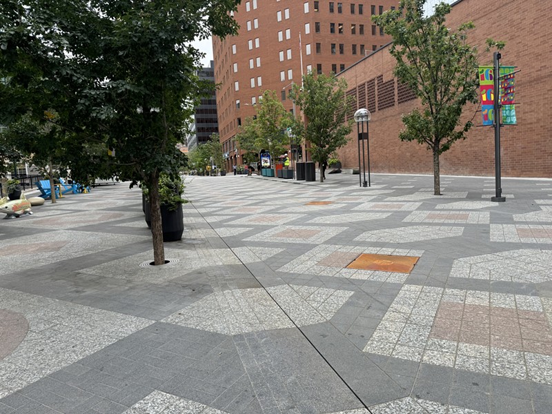 Caretakers of the 16th Street Mall are still figuring out how to properly clean the mall's new tiles.