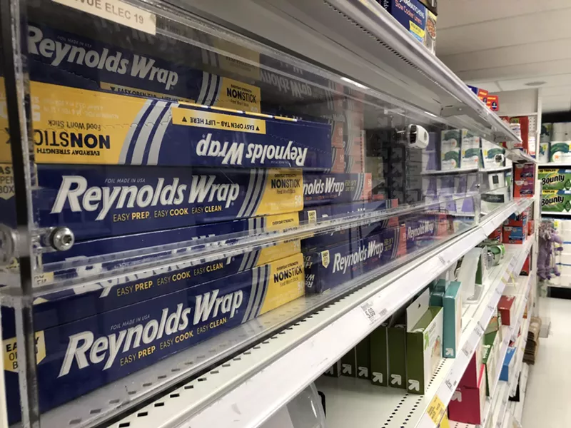 Image: The locked up aluminum at the 16th Street Target