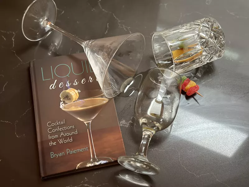 Image: glasses next to a cookbook