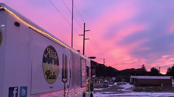 truck in sunset