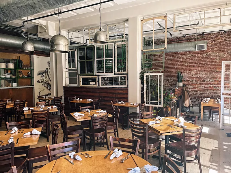 Image: interior of a restaurant