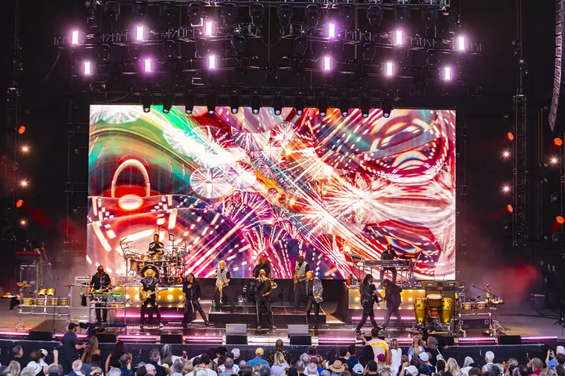 Image: Earth, Wind & Fire on stage for their first performance of their Summer 2025 tour.
