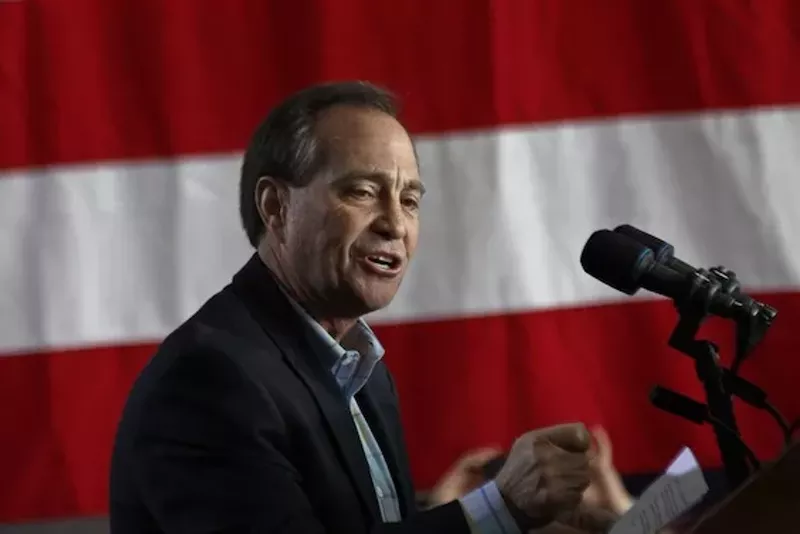 Image: Congressman Ed Perlmutter speaks at Arvada West High School.