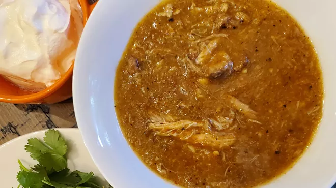 a bowl of green chile