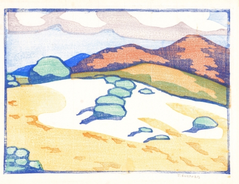 Image: A colorful mountain painting