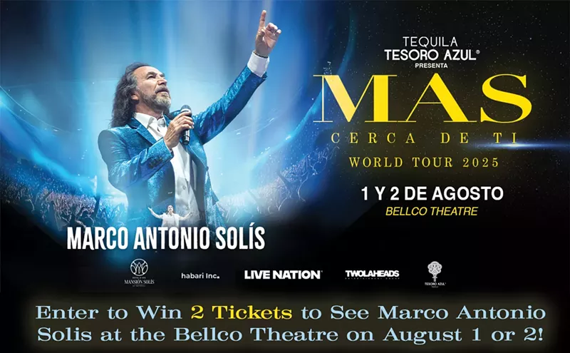 Image: Enter to Win 2 Tickets to See Marco Antonio Solis at the Bellco Theatre on August 1 or 2!
