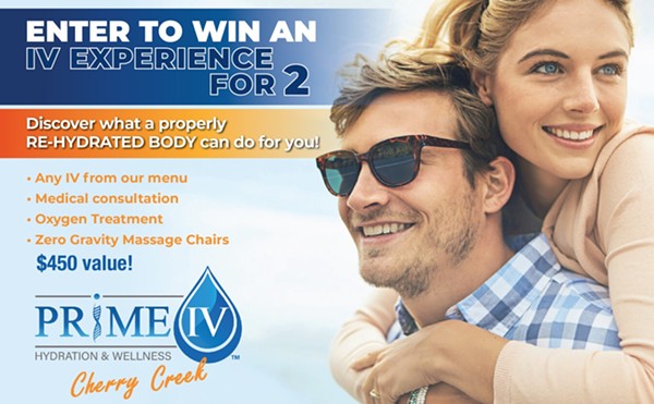 Enter to win a IV experience for 2 from  Prime IV Hydration & Wellness