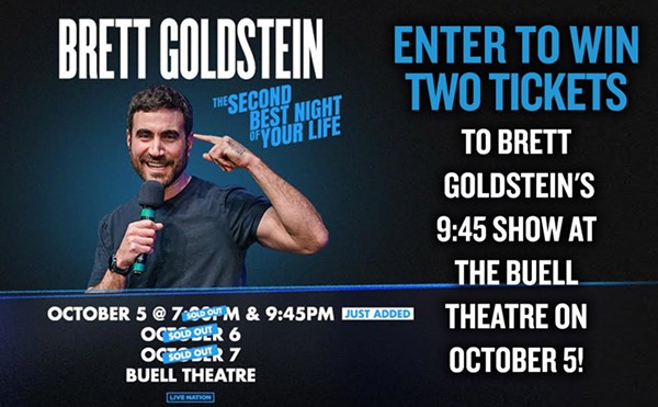 Enter to win two tickets to Brett Goldstein's 9:45 show at the Buell Theatre on October 5