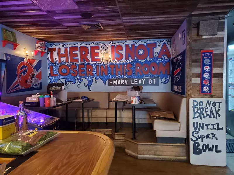 Image: mural inside a bar