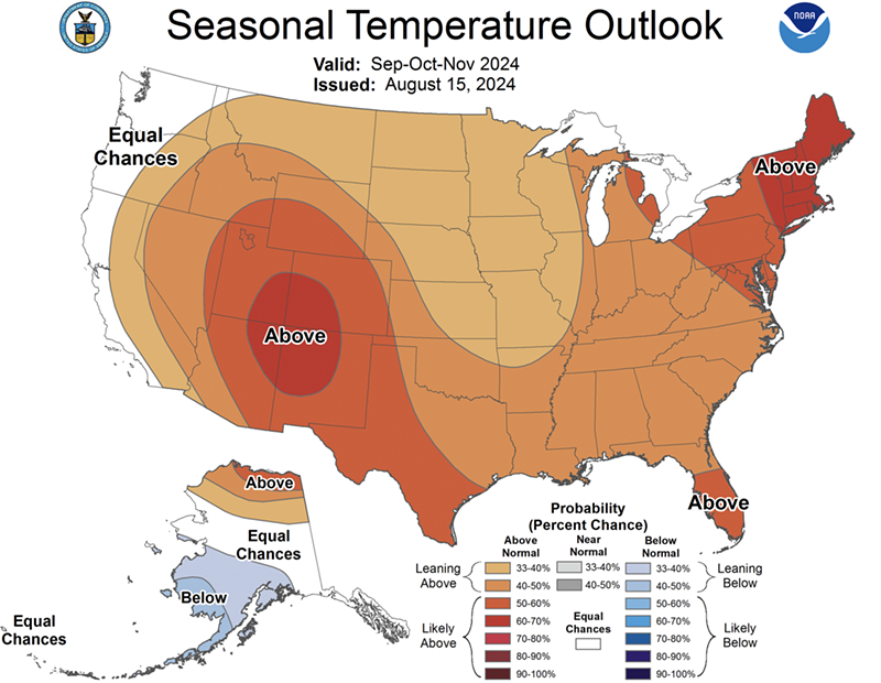 Image: United States weather map fall 2024