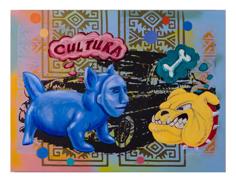 Image: Carlos Frésquez, "The Obsidian Ranfla Series #3" (detail), 1999.