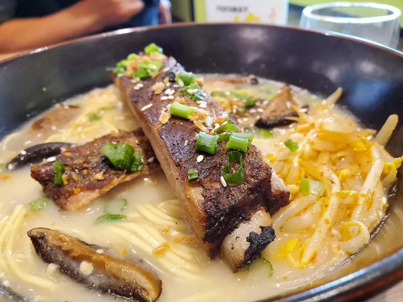 Image: Char siu ribs add an unexpectedly smoky note to ramen.