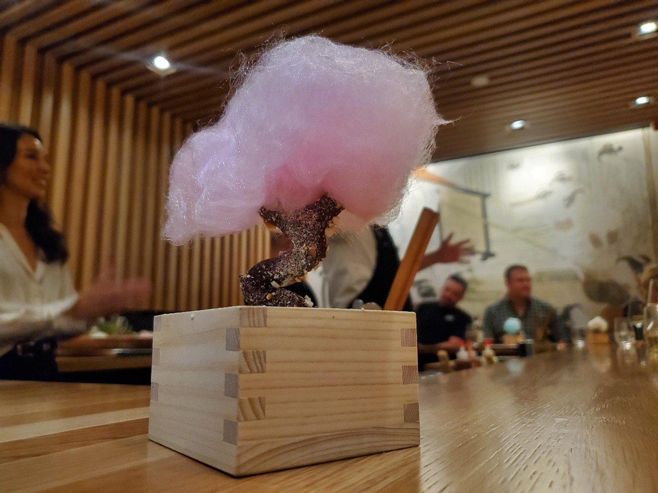 The grand finale at Ukiyo is this cotton candy tree.