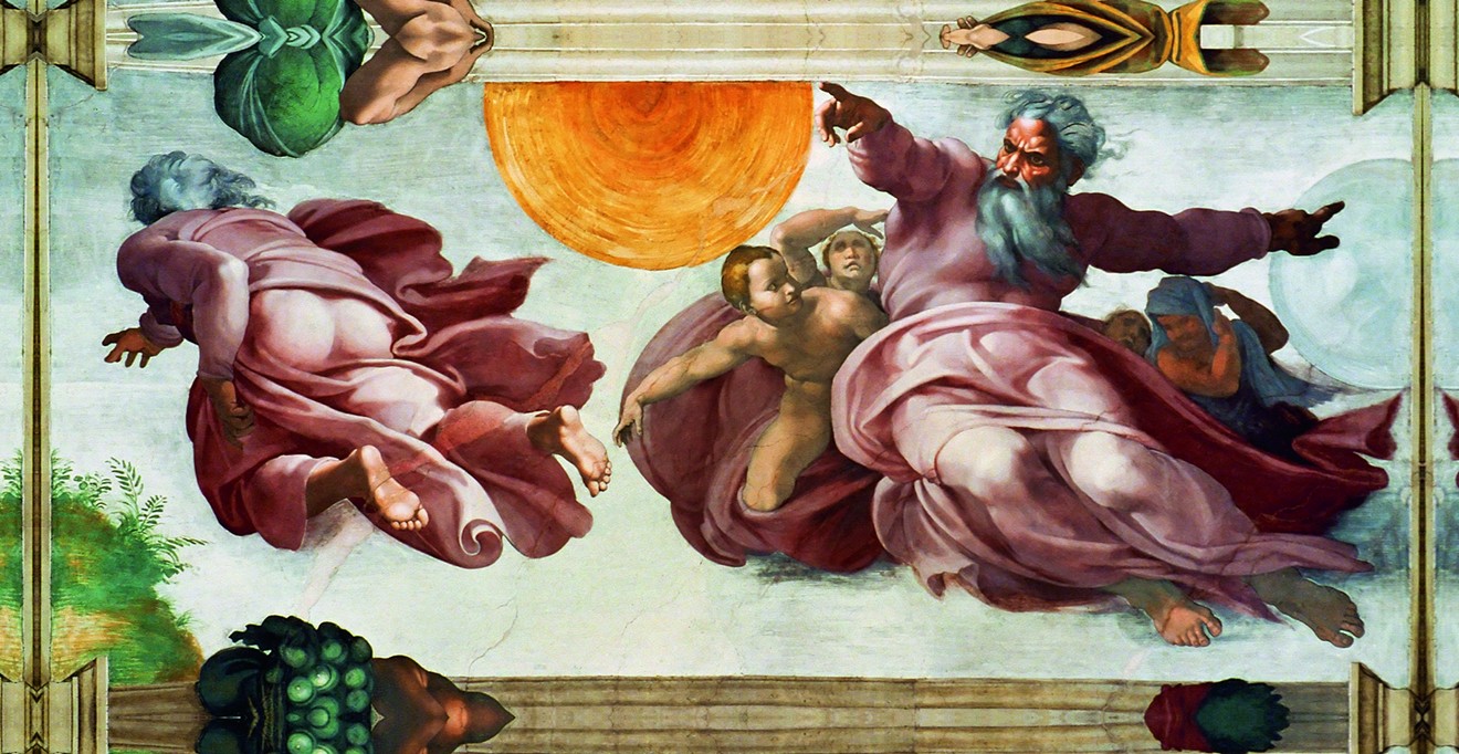 "The Creation of the Sun, Moon and Plants" could be the first case of mooning in a painting.