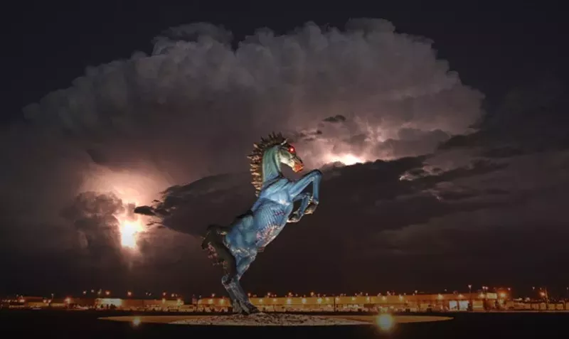 Image: "Blue Mustang"