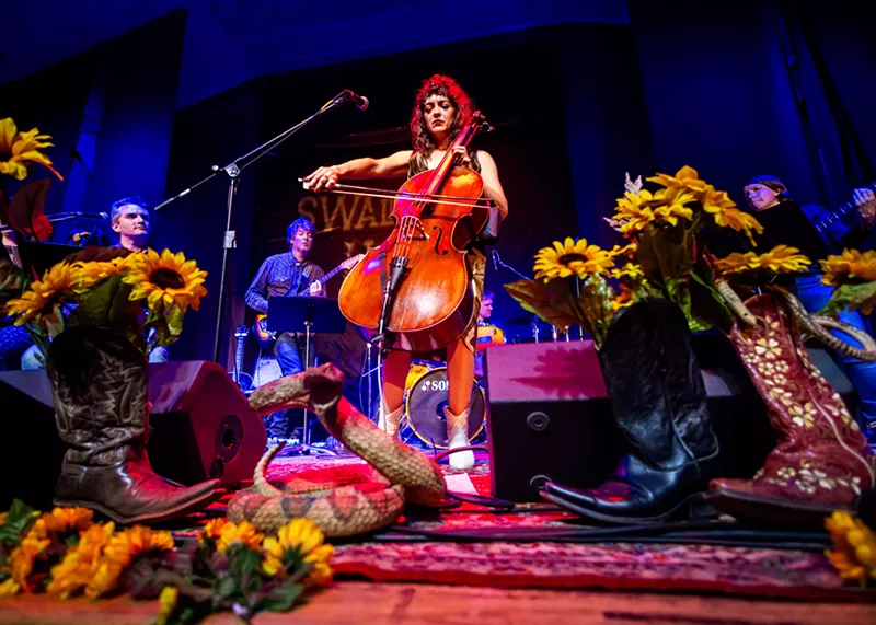 Image: A woman plays cello