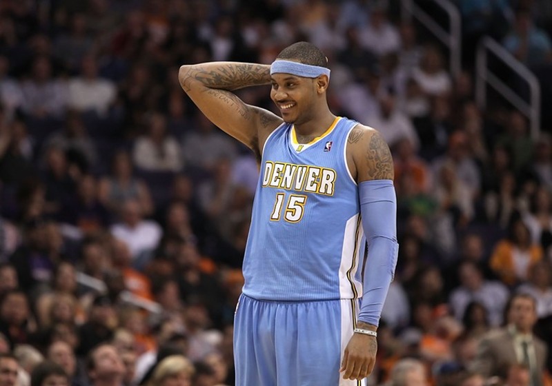 Carmelo Anthony spent eight seasons in Denver's baby blues between 2003 and 2011.
