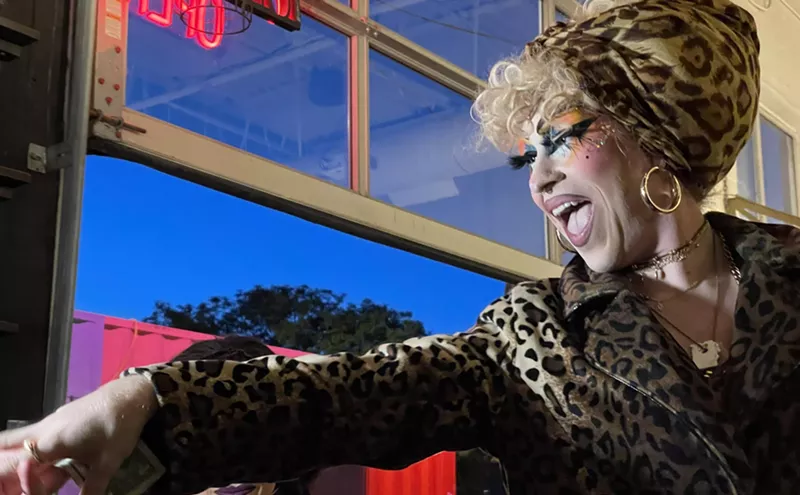 Image: A Free Drag Show Blooms at the Block for First Fridays