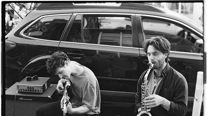 bass player and saxophone player