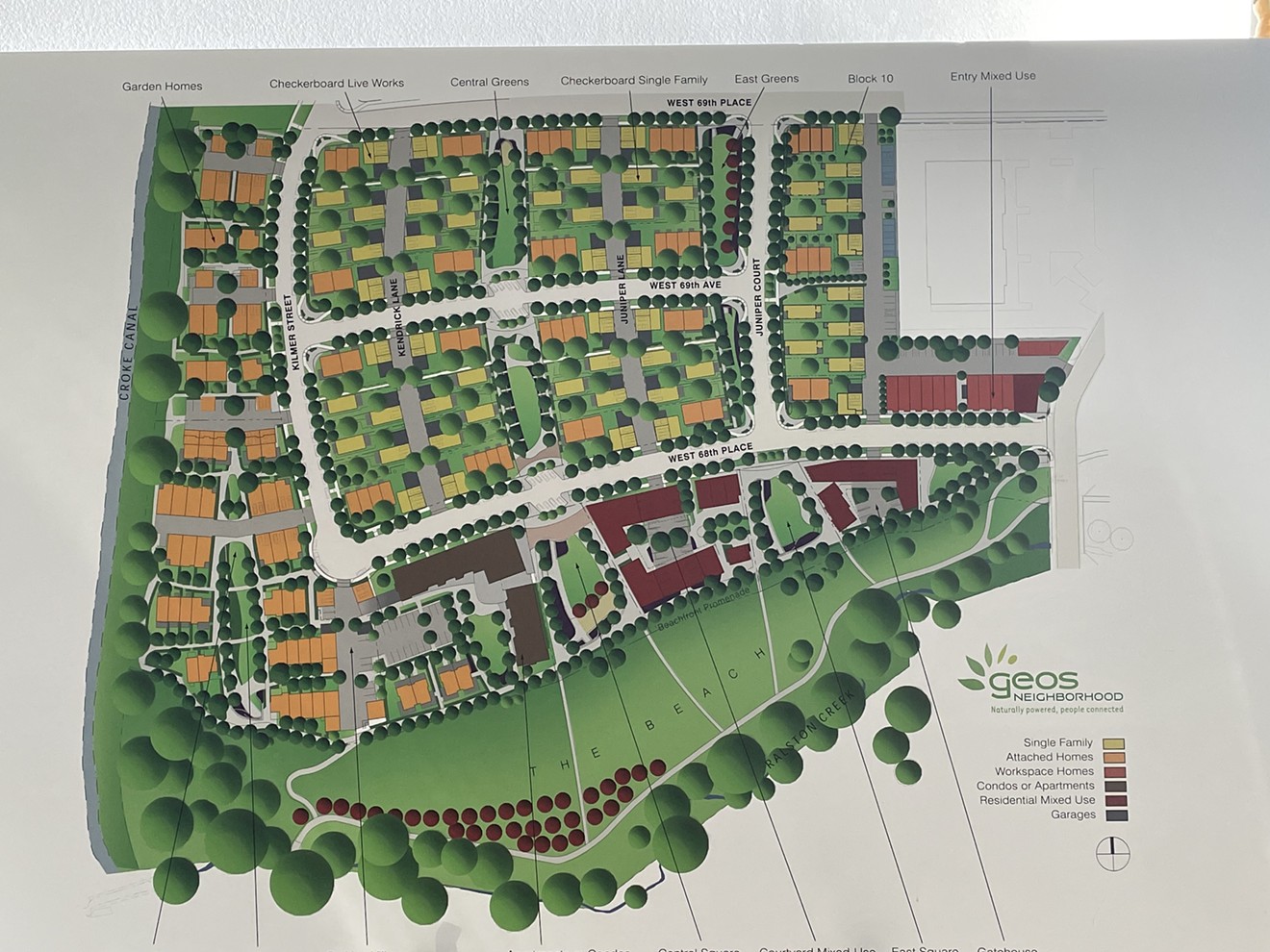 Norbert Klebl's original plan for the Geos neighborhood.