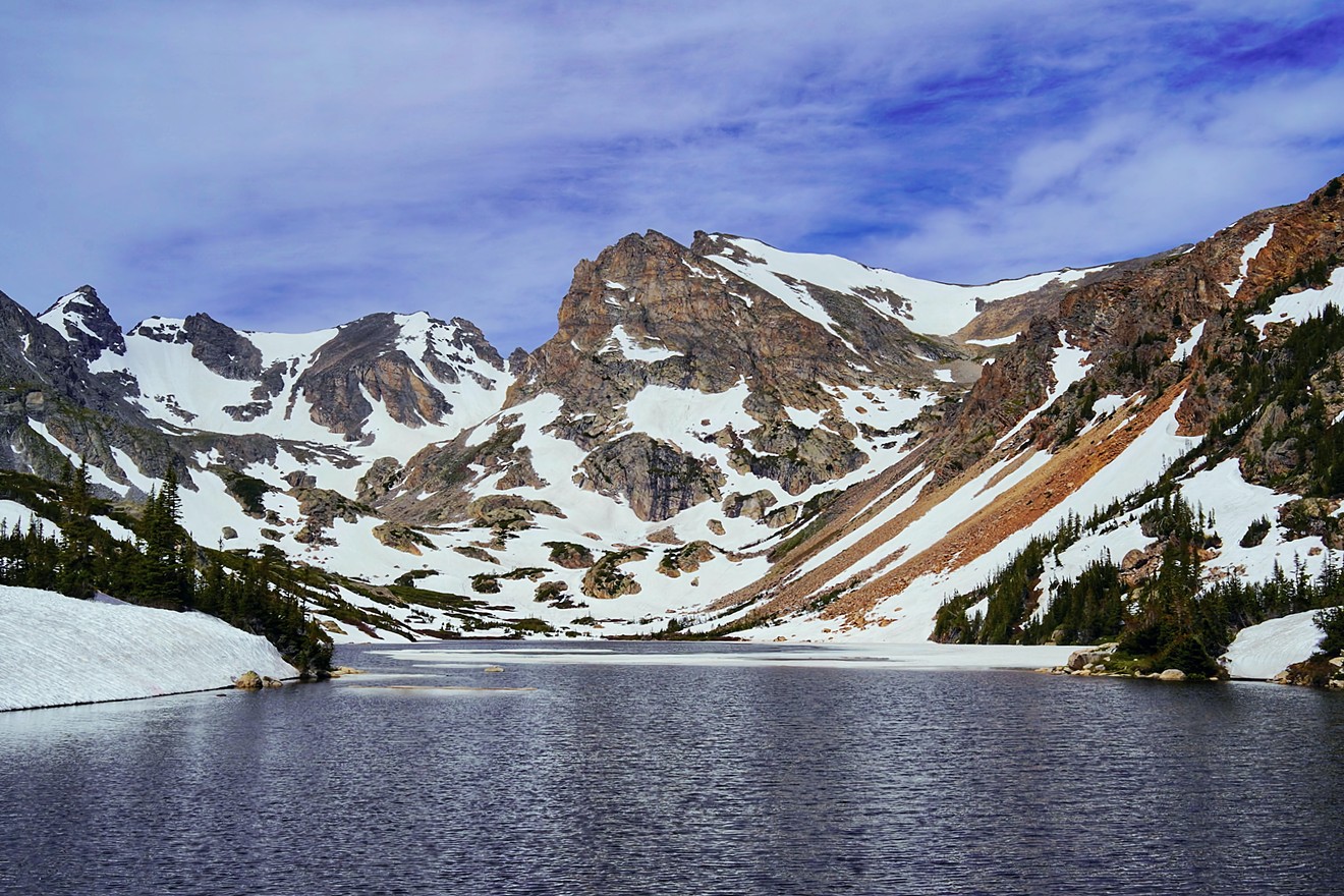 The Lake Isabelle Trail is one of many picturesque places to snowshoe in Colorado.
