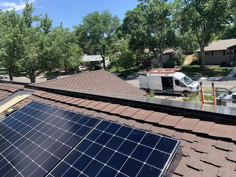 Image: Solar panels on a home in Denver, Colorado.