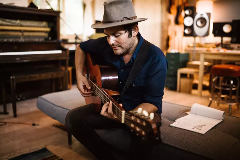 Image: Gregory Alan Isakov in his Boulder studio.