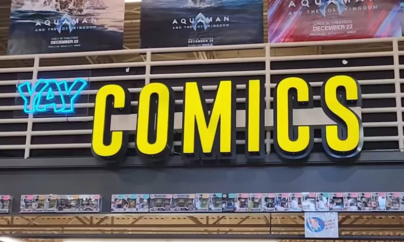 Image: exterior of comic store