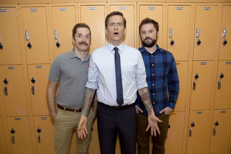 Image: Andrew Orvedahl, Ben Roy and Adam Cayton-Holland of the Grawlix.