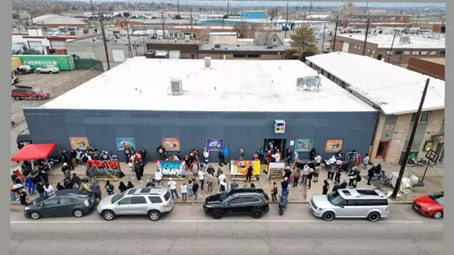 people outside a building in Denver