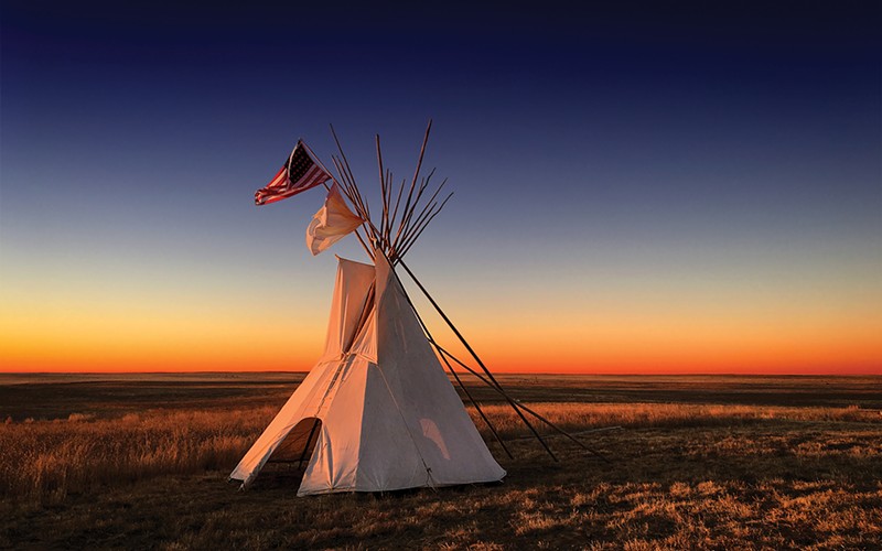 This image of the Sand Creek Massacre National Historic Site captures the exhibit.